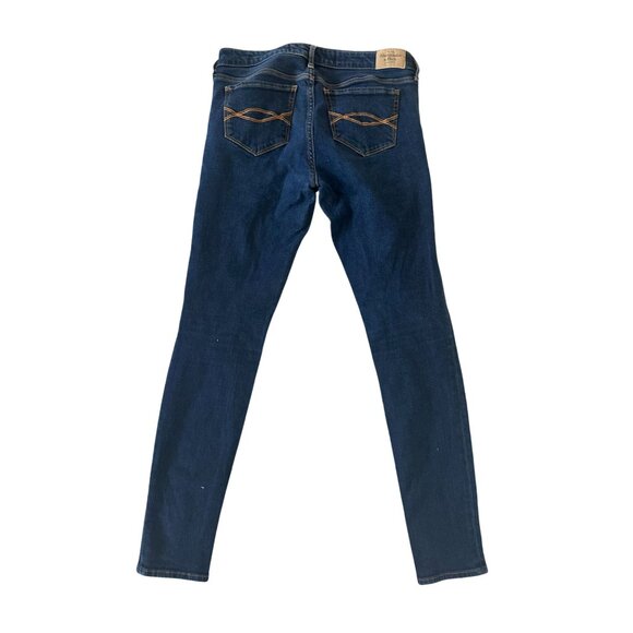 ABERCROMBIE & FITCH Women's Dark Wash Skinny Jeans Size 6 S - Picture 5 of 6